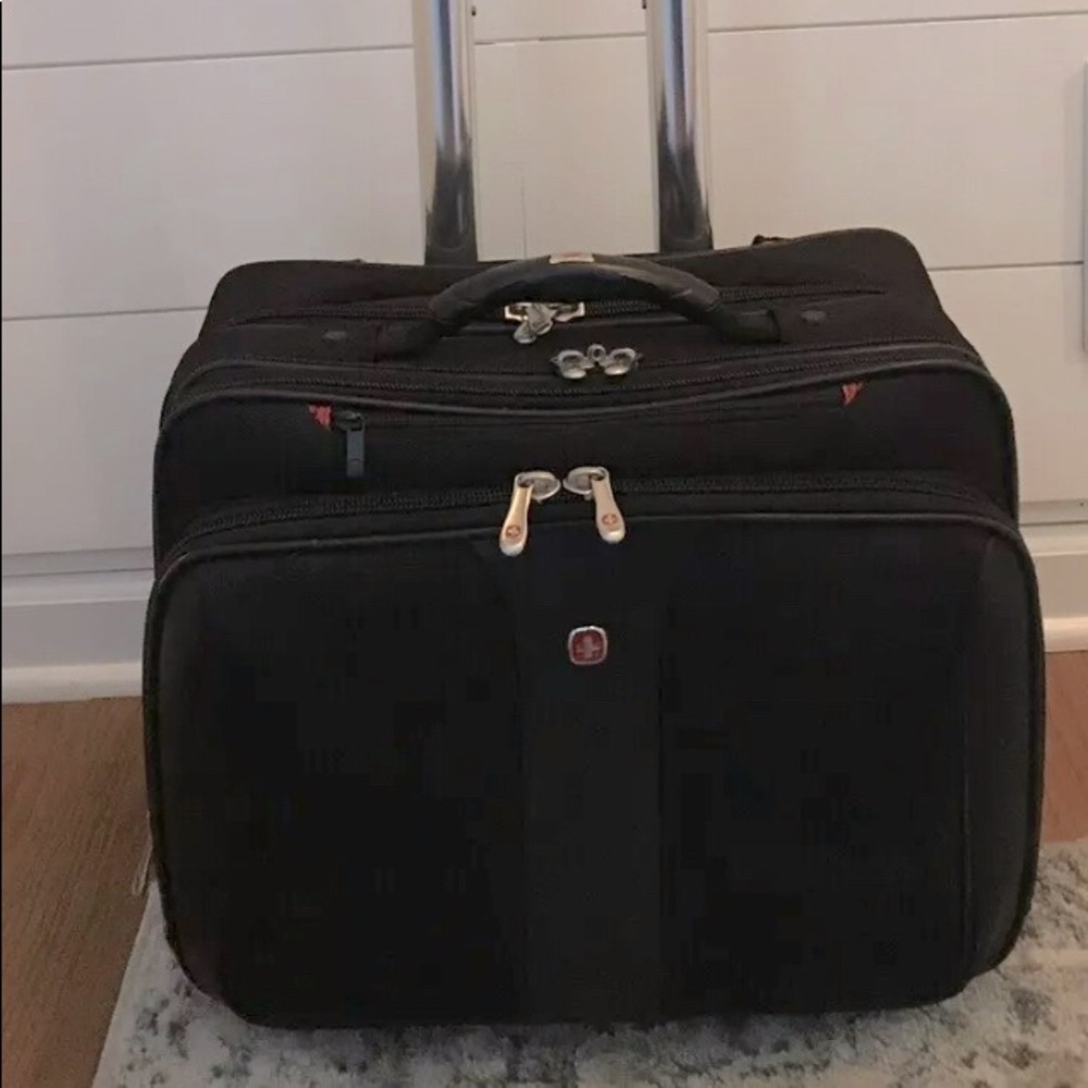 Wenger SWISSGEAR Rolling Carry-On Comp-U-Roller 17" Laptop Briefcase Wheeled Bag